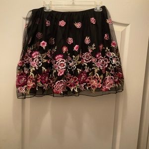 Embroidered black skirt size 11